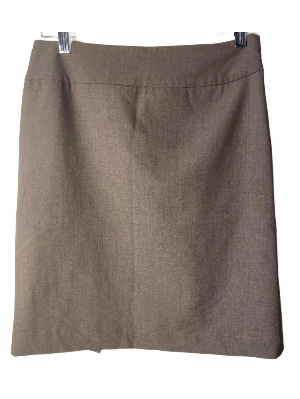 Tahari Classic A Mini Skirt Womens Size 4 Brown Lined Neutral Career Preppy